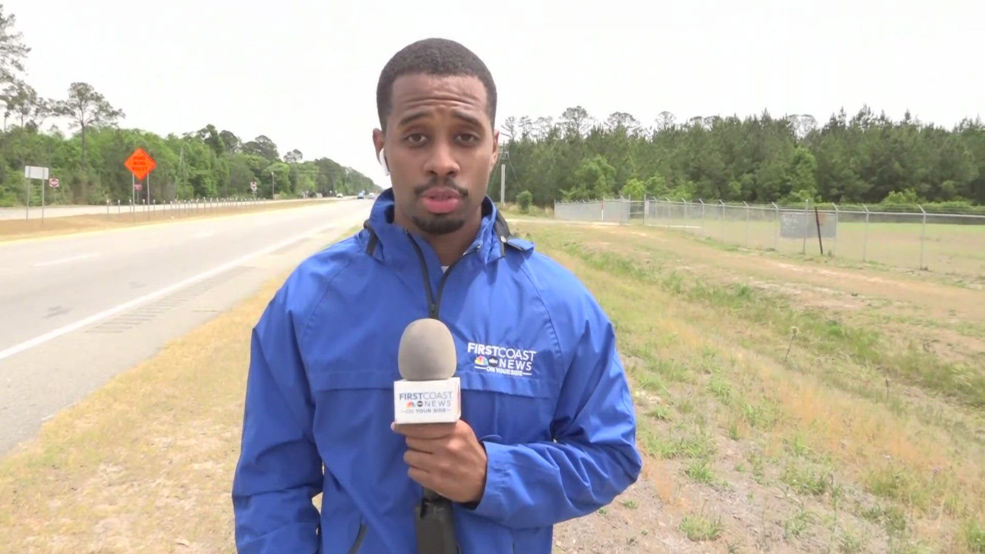 Aerial wildfire image from regional Florida coverage showing active burn conditions during the April 2026 fire wave